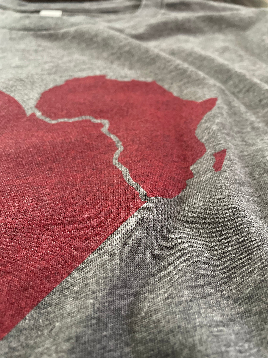 heart africa tee | gray