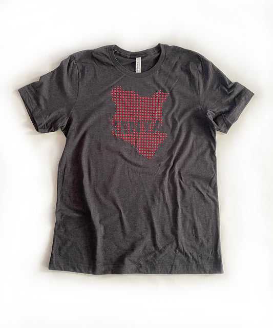 kenya dotted map tee